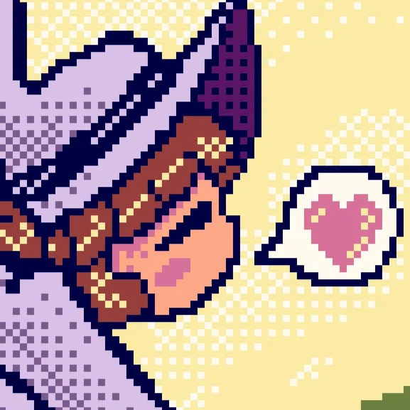 Pixel art of Madotsuki flying over a city in her witch costume. Her dress is flying up, revealing her massive butt with no panties on.