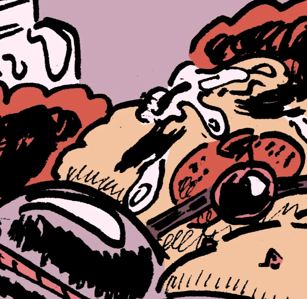 Digitally coloured marker sketch of a chibi cartoon dog with amputated arms and legs lying down in a briefcase decorated with stickers. A tip jar full of condoms and money is standing next to it. The dog's vagina is leaking cum while it's crying, with a ballgag in its mouth. The inside of the briefcase lists various prices for penetration in different holes (vaginal, anal, skull, etc.). The text in the top left corner says Rape Case. It is surrounded by hearts, stars and flowers.